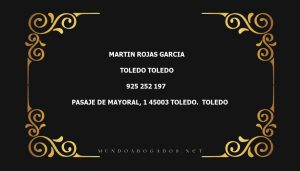 abogado Martin Rojas Garcia en la localidad de Toledo