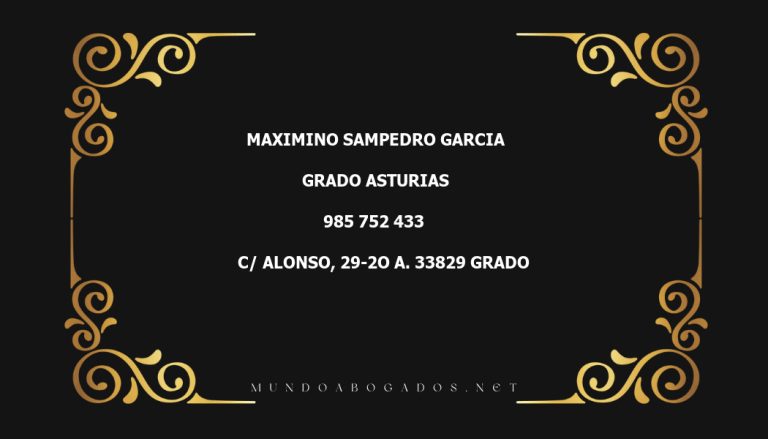 abogado Maximino Sampedro Garcia en la localidad de Grado