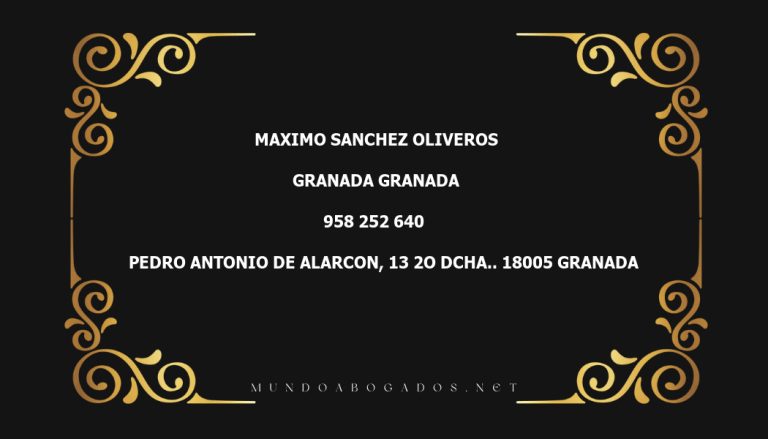 abogado Maximo Sanchez Oliveros en la localidad de Granada