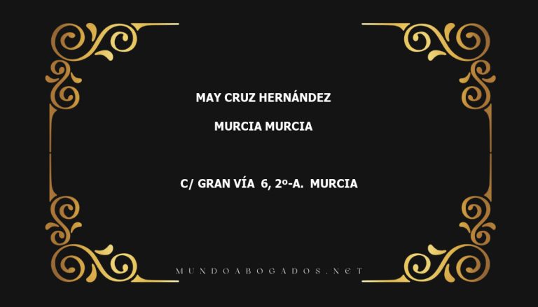 abogado May Cruz Hernández en la localidad de Murcia