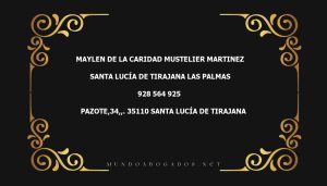 abogado Maylen De La Caridad Mustelier Martinez en la localidad de Santa Lucía de Tirajana