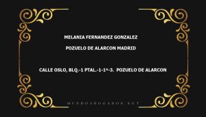 abogado Melania Fernandez Gonzalez en la localidad de Pozuelo de Alarcon