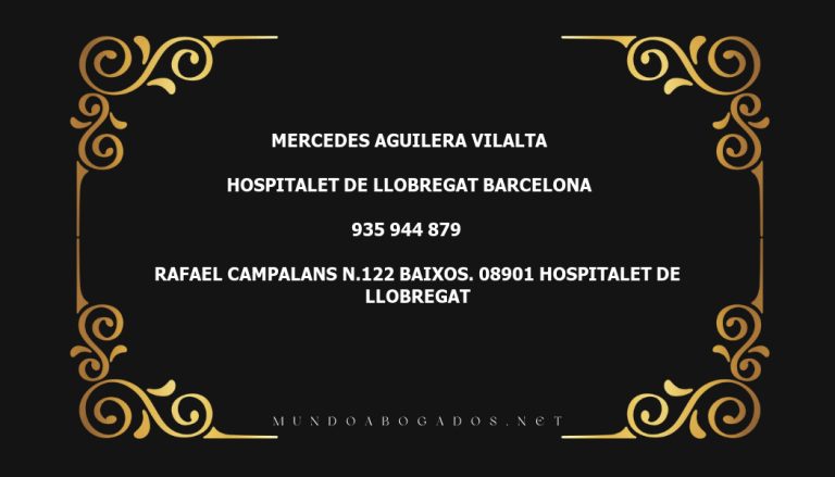 abogado Mercedes Aguilera Vilalta en la localidad de Hospitalet de Llobregat