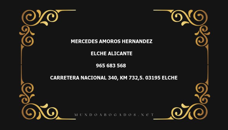 abogado Mercedes Amoros Hernandez en la localidad de Elche