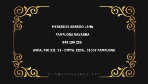 abogado Mercedes Arnedo Lana en la localidad de Pamplona