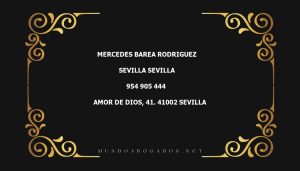 abogado Mercedes Barea Rodriguez en la localidad de Sevilla