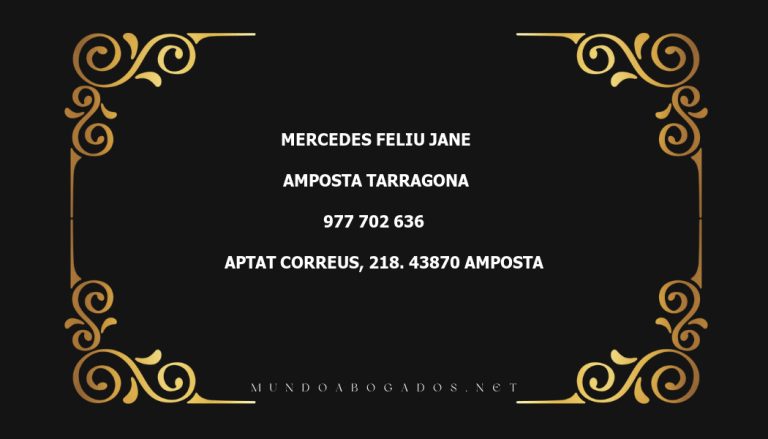 abogado Mercedes Feliu Jane en la localidad de Amposta