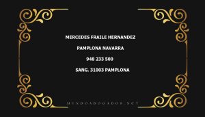 abogado Mercedes Fraile Hernandez en la localidad de Pamplona