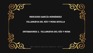 abogado Mercedes García Hernández en la localidad de Villanueva del Río y Mina