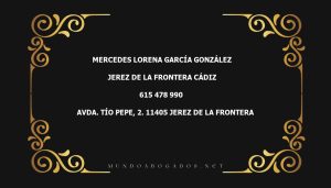 abogado Mercedes Lorena García González en la localidad de Jerez de la Frontera