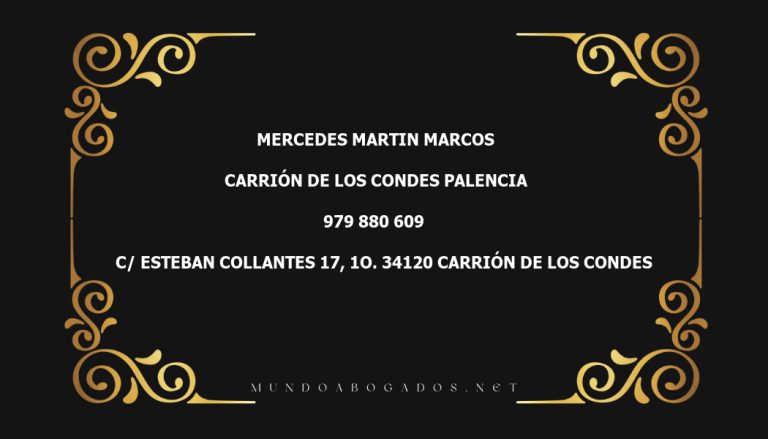 abogado Mercedes Martin Marcos en la localidad de Carrión de los Condes