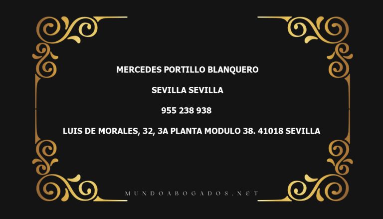 abogado Mercedes Portillo Blanquero en la localidad de Sevilla