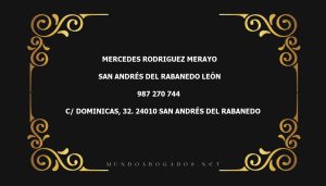 abogado Mercedes Rodriguez Merayo en la localidad de San Andrés del Rabanedo