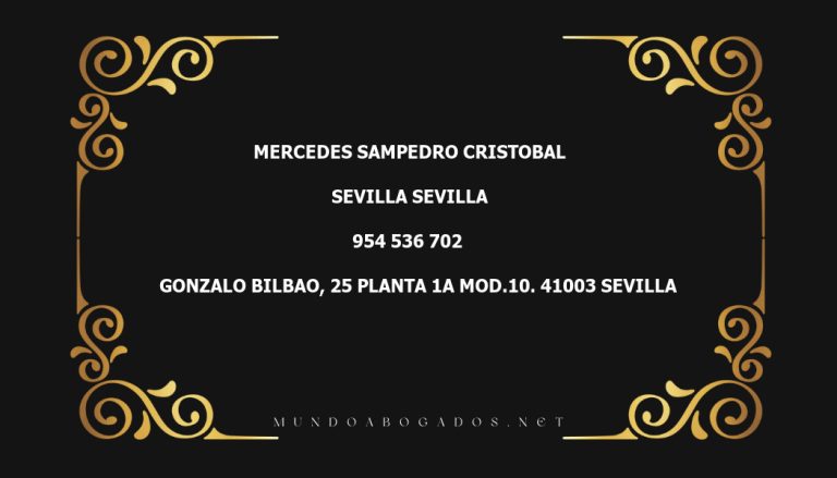 abogado Mercedes Sampedro Cristobal en la localidad de Sevilla