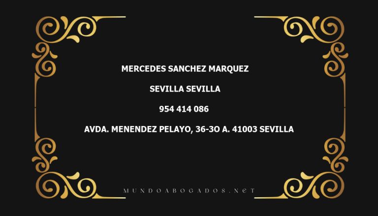 abogado Mercedes Sanchez Marquez en la localidad de Sevilla