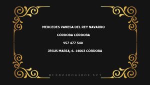 abogado Mercedes Vanesa Del Rey Navarro en la localidad de Córdoba