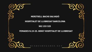 abogado Meritxell Bachs Salvadó en la localidad de Hospitalet de Llobregat