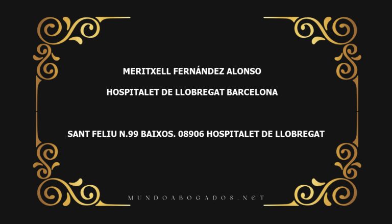 abogado Meritxell Fernández Alonso en la localidad de Hospitalet de Llobregat