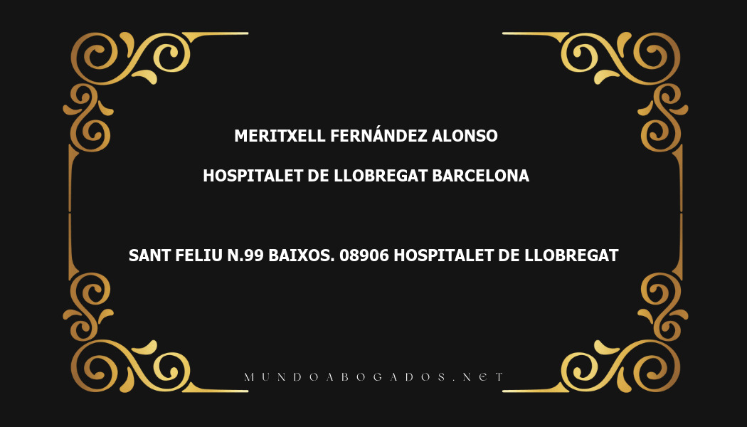 abogado Meritxell Fernández Alonso en la localidad de Hospitalet de Llobregat