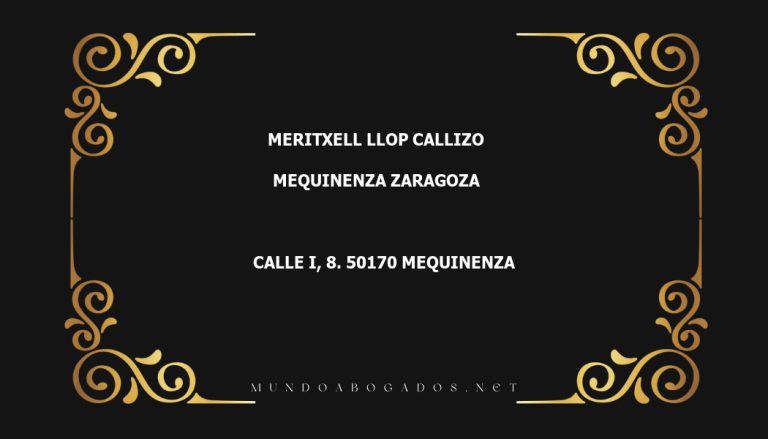 abogado Meritxell Llop Callizo en la localidad de Mequinenza