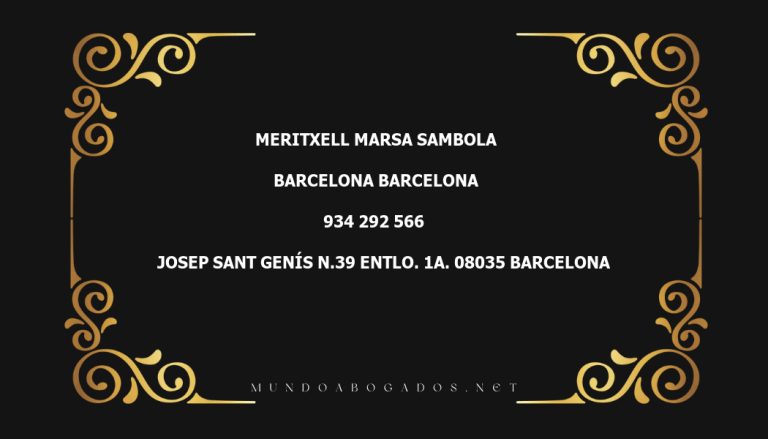 abogado Meritxell Marsa Sambola en la localidad de Barcelona