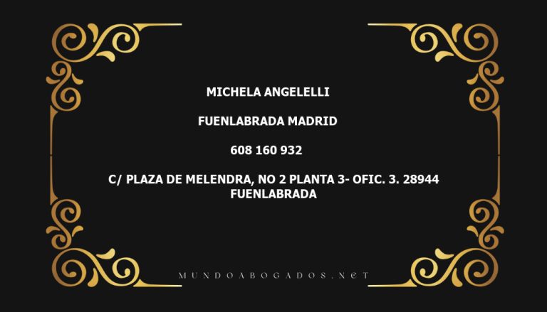 abogado Michela Angelelli en la localidad de Fuenlabrada