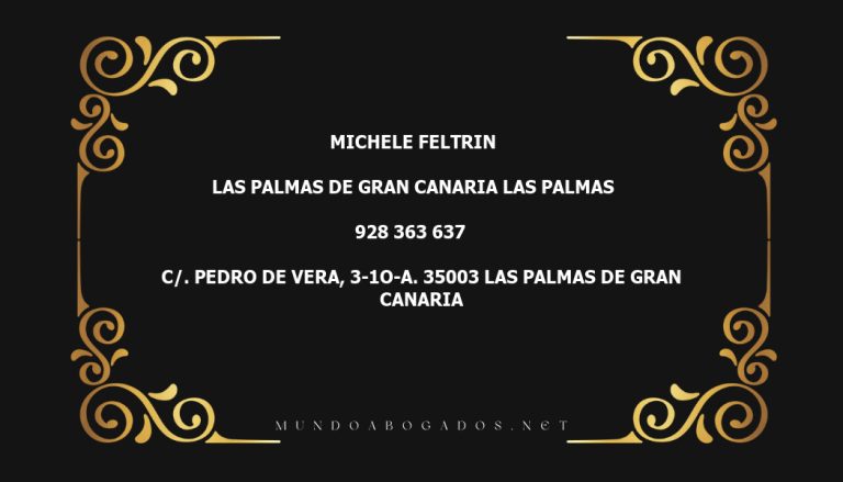 abogado Michele Feltrin en la localidad de Las Palmas de Gran Canaria