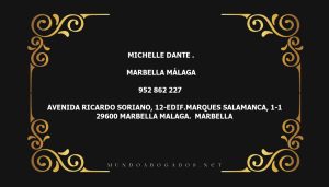 abogado Michelle Dante . en la localidad de Marbella