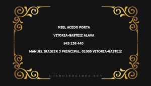 abogado Miel Acedo Porta en la localidad de Vitoria-Gasteiz