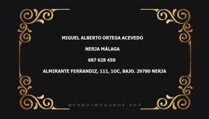 abogado Miguel Alberto Ortega Acevedo en la localidad de Nerja