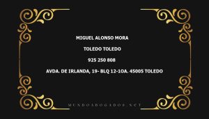 abogado Miguel Alonso Mora en la localidad de Toledo