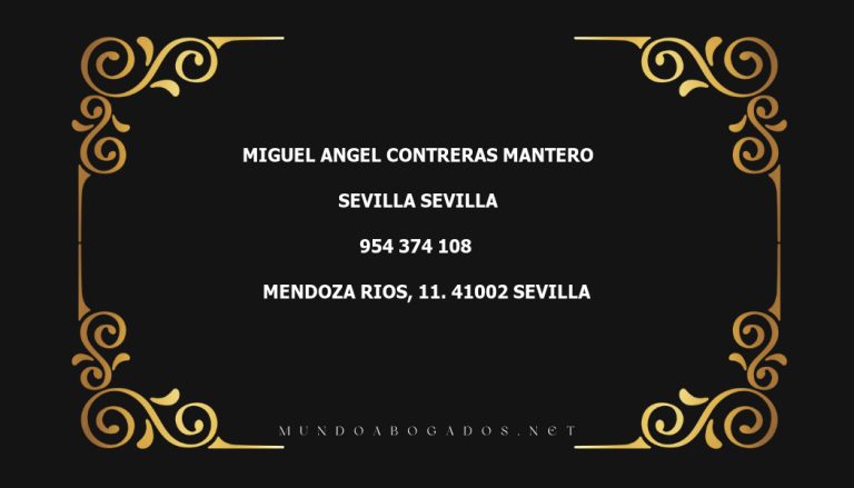 abogado Miguel Angel Contreras Mantero en la localidad de Sevilla