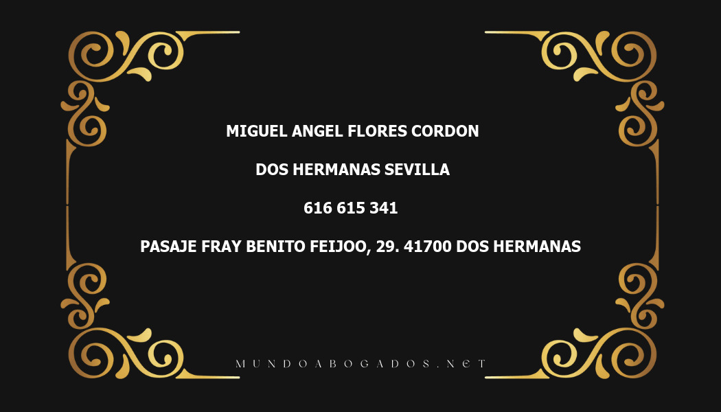 abogado Miguel Angel Flores Cordon en la localidad de Dos Hermanas