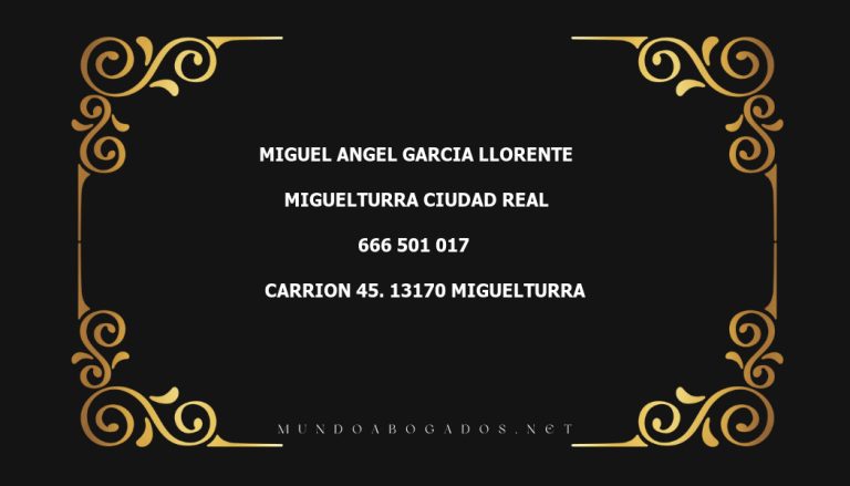 abogado Miguel Angel Garcia Llorente en la localidad de Miguelturra