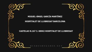 abogado Miguel-Ángel García Martínez en la localidad de Hospitalet de Llobregat