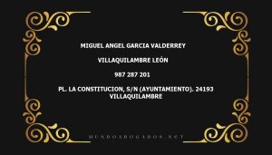 abogado Miguel Angel Garcia Valderrey en la localidad de Villaquilambre