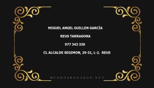 abogado Miguel Angel Guillen García en la localidad de Reus