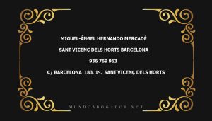 abogado Miguel-Ángel Hernando Mercadé en la localidad de Sant Vicenç dels Horts