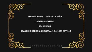 abogado Miguel Angel Lopez De La Viña en la localidad de Sevilla