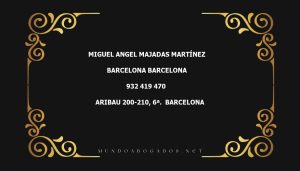 abogado Miguel Angel Majadas Martínez en la localidad de Barcelona