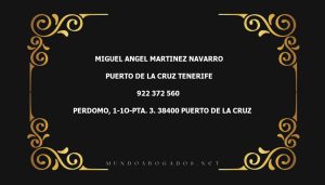 abogado Miguel Angel Martinez Navarro en la localidad de Puerto de la Cruz