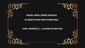 abogado Miguel Ángel Muñoz Morales en la localidad de Alcázar de San Juan