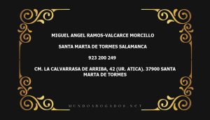 abogado Miguel Angel Ramos-Valcarce Morcillo en la localidad de Santa Marta de Tormes