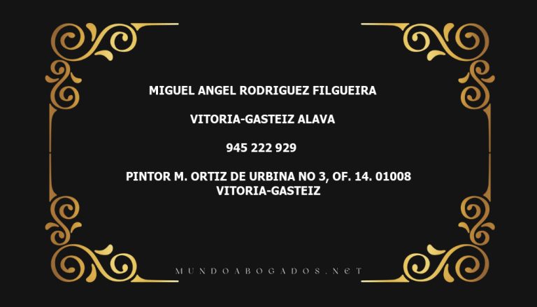 abogado Miguel Angel Rodriguez Filgueira en la localidad de Vitoria-Gasteiz