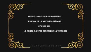 abogado Miguel Angel Rubio Mosteiro en la localidad de Rincón de la Victoria