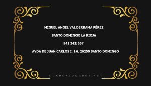 abogado Miguel Angel Valderrama Pérez en la localidad de Santo Domingo