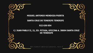 abogado Miguel Antonio Mendoza Puerta en la localidad de Santa Cruz de Tenerife