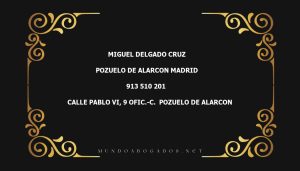 abogado Miguel Delgado Cruz en la localidad de Pozuelo de Alarcon