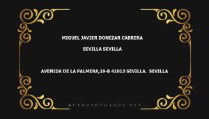 abogado Miguel Javier Donezar Cabrera en la localidad de Sevilla