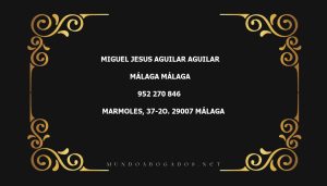 abogado Miguel Jesus Aguilar Aguilar en la localidad de Málaga